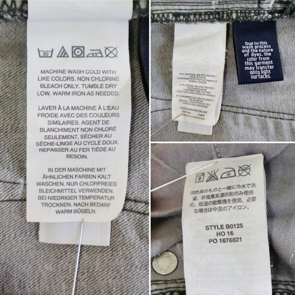 J Crew Size 27 Toothpick Skinny Jeans Stretch Denim B0125 Light Gray - Picture 9 of 10